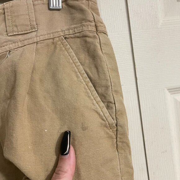 Banana Republic Womens Tan Linen Cotton Pockets Cuffed Mid Rise Shorts Size 6 - Picture 8 of 10